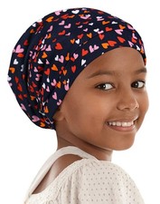 Hair Bonnet For Girls Satin Silk Night Cap Non Slip Sleeping Hat Kids Orange