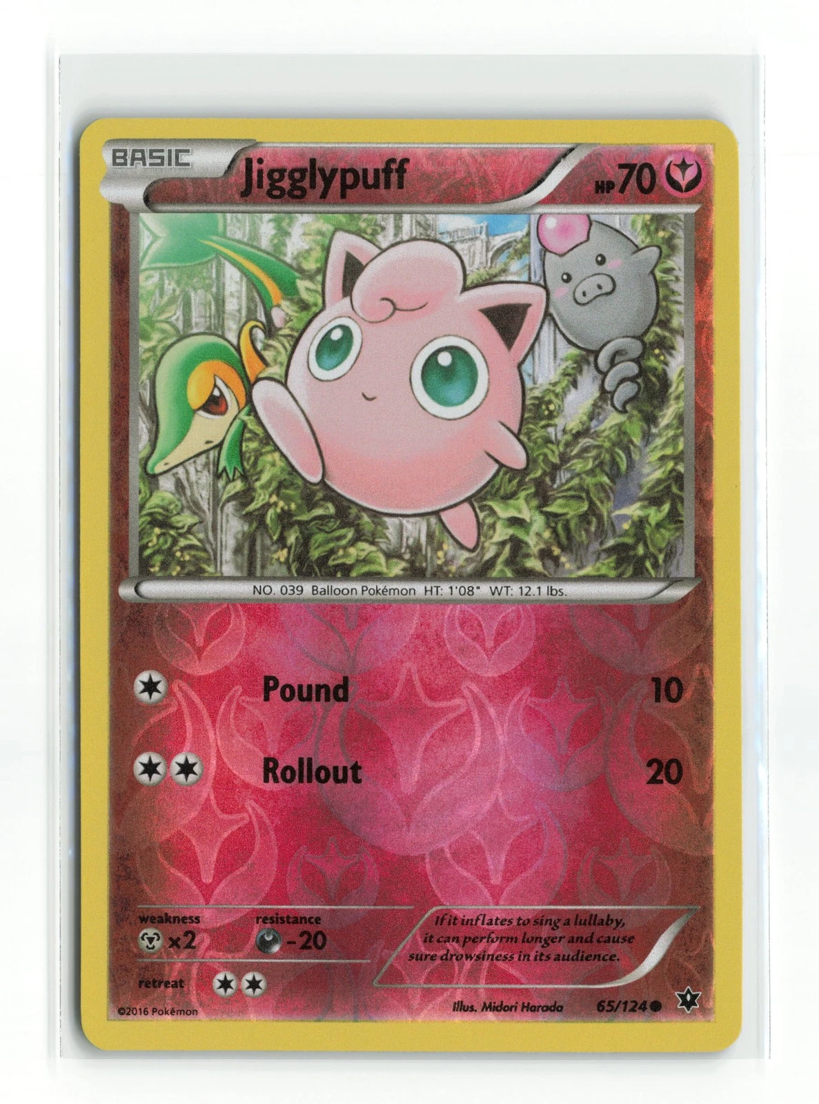 JIGGLYPUFF 65/124 REVERSE HOLO FATES COLLIDE POKEMON TCG NM-LP
