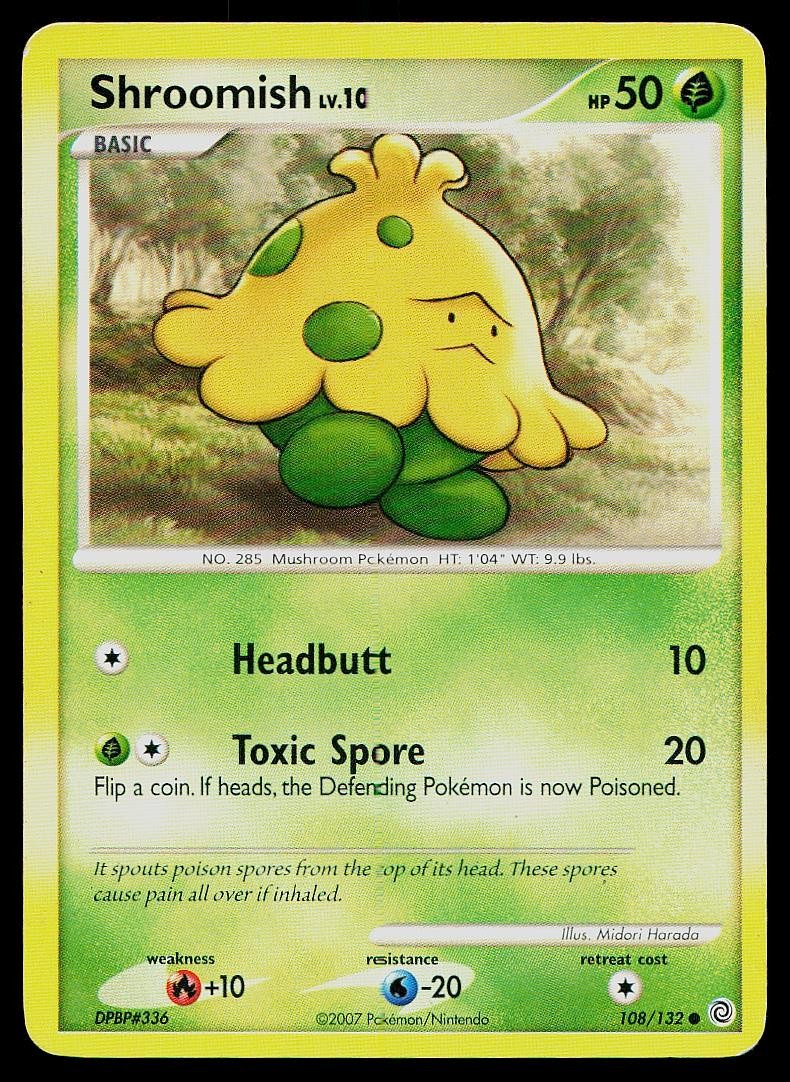 Pokemon Card Secret Wonders Shroomish 108/132 Common