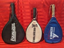 Lot 3 Racquetball Racquets Metal Alloy MVI/Leach/Kennex w/Covers