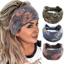 Bandeau Headbands Wide Knot Hair Band Stretch Turban Head Wraps Fashion Boho