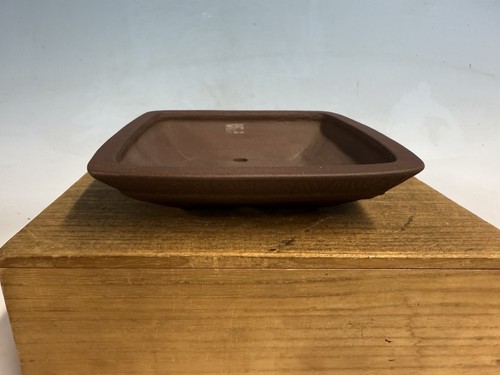 Unglazed Bonsai Tree Tokoname Pot Yamaaki Kiln 7 3/8” Lg Shohin Size #3 Unique - Picture 1 of 14