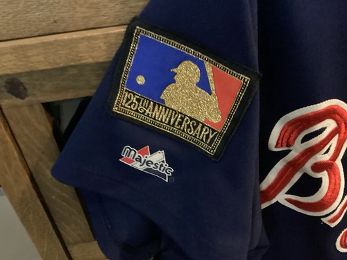 RARE 1994 Atlanta Braves 125th Anniversary MAJESTIC DIAMOND Sewn Jersey SZ XL - Picture 13 of 18