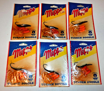 Vintage 1980s Mepps Timber Doodle Weedless Lures on Cards NOS