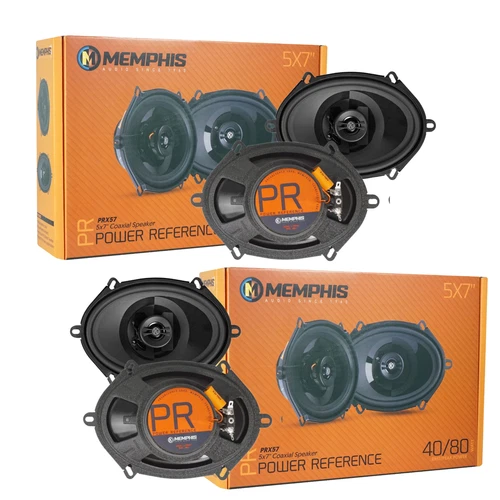4x Memphis Audio PRX57 5"x7" 60W RMS 2-Way Coaxial Car Speakers w/Pivot Tweeters