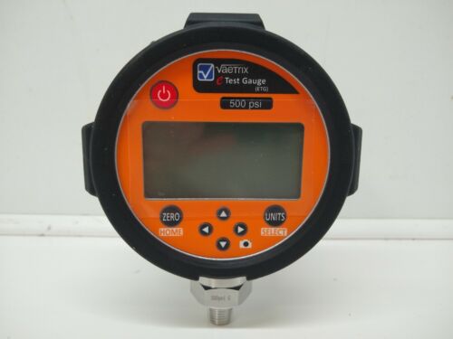 VAETRIX ETG DIGITAL PRESSURE GAUGE CERTIFIED -12 TO 500 PSI .1% ACCURACY - Imagen 3 de 5