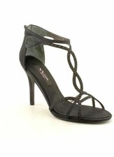 Nina Women Shoe Calista Open Toe Ankle T Strap High Heel Dress Pump Black 8.5M