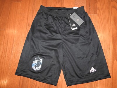 Adidas MLS Aeroready Minnesota United Black Shorts New Mens