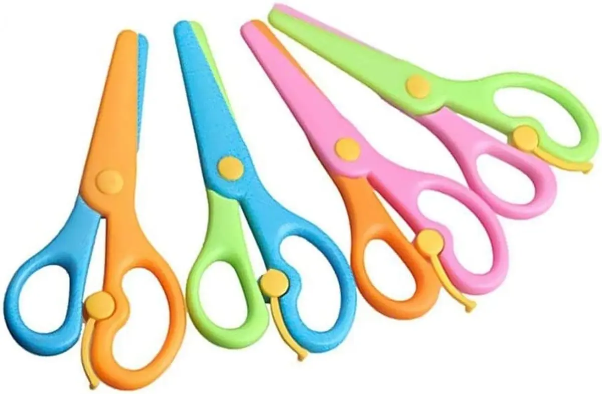 Lovestown Preschool Training Scissors,4Pcs Children Safety Pre-School Safety  Sci