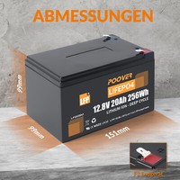 12V Lifepo4 Akku 20Ah 30Ah Batterie Bms 10A LadegeräT FüR Aussenborder Rv Boot