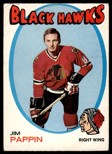 1971-72 Hockey OPC O-Pee-Chee Low Grade Jim Pappin Chicago Blackhawks #98