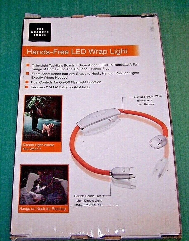 HANDS-FREE LED WRAP LIGHT - The Sharper Image - Multiple Uses! - NIB (Box worn) - Image 4 of 4