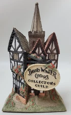Vintage David Winter Cottages Collector's Guild Display Sign Piece