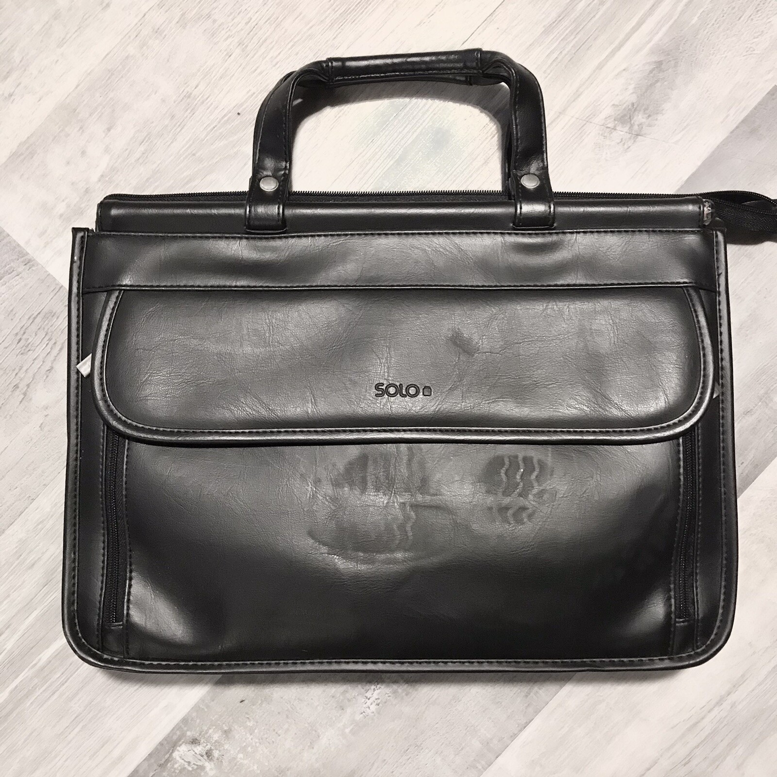 Solo Leather Laptop Crossbody Messenger Bag Briefcase… Gem