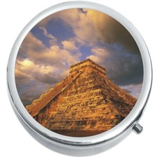Chichen Itza Medicine Vitamin Compact Pill Box