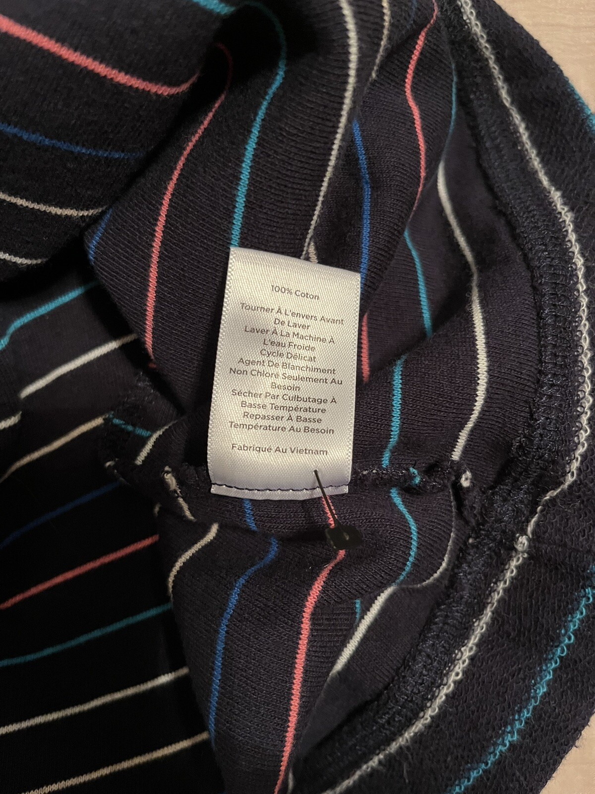 Talbots Striped Pullover Sweatshirt Button Collar… - image 6