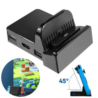 Für Nintendo Switch Docking Station Dock Ladestation HDMI 4K TV Adapter USB DE