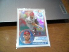 2018 TOPPS 1983 DESIGN SILVER MOJO REFRACTOR # 135- STEPHEN STRASBURG- NATIONALS