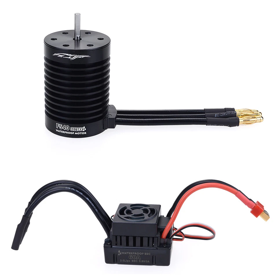 For 1/10 RC Car F540 4370KV Waterproof Brushless Motor With 60A ESC Combo Set - Image 3 of 4