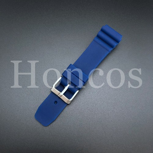 22 MM Blue Soft Silicone Rubber Watch Band Strap Fits for Seiko Diver SKX - Picture 4 of 4