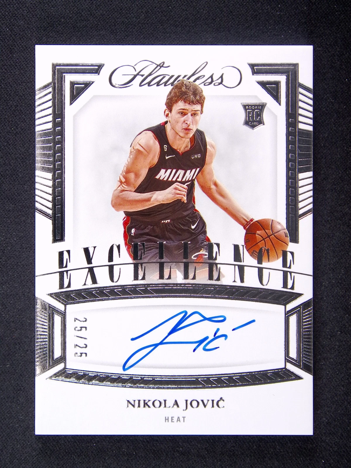2022-23 Panini Flawless Nikola Jovic Excellence HEAT RC Rookie Auto /25