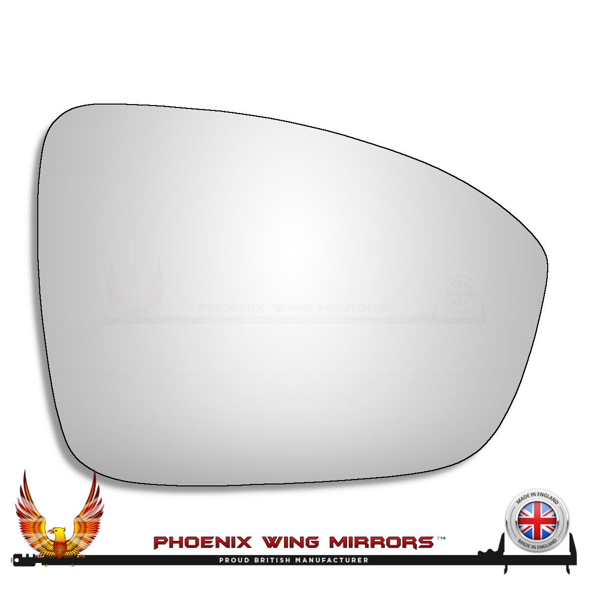 Right Hand Drivers Side Renault Clio Mk5 2019-2025 Convex Wing Door Mirror Glass