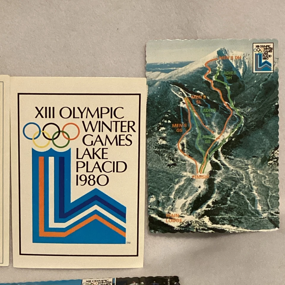 (8)明信片 1980 年冬季奥运会混批冬季奥运会和普莱西德湖纽约 6x4 英寸 — 第 3/4 张图片
