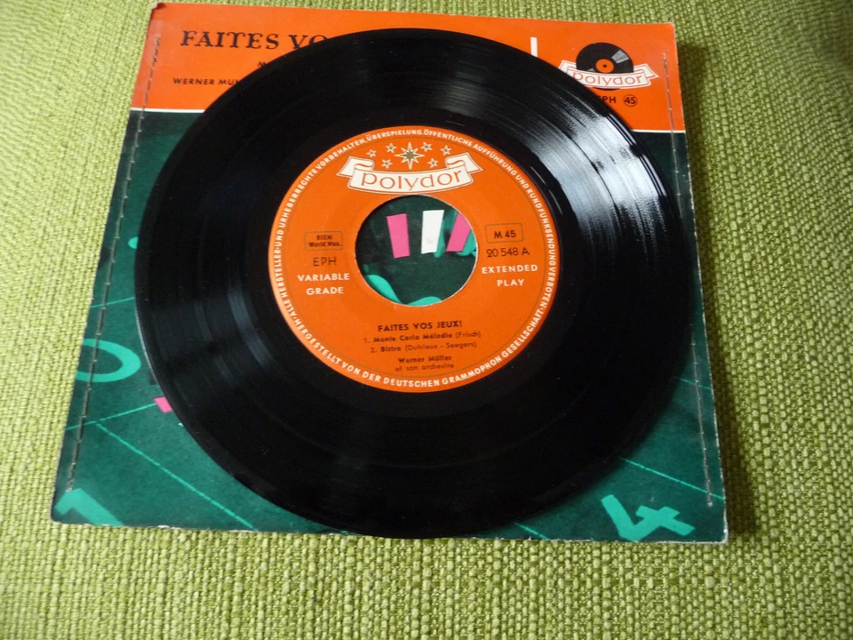 Werner Muller Et Son Orchestre Faites Vos Jeux 7" Vinyl EP Single aus Sammlung - Bild 2 von 3