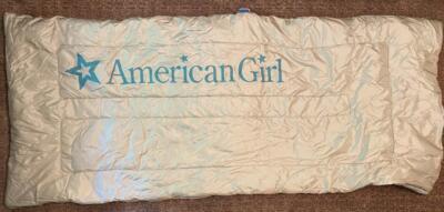 Authentic American Girl Sleeping Bag Blue Fleece Lined Child Sized  Sleepover - Main Image