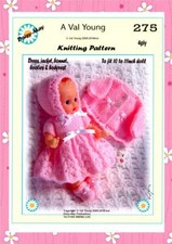 DOLLS KNITTING PATTERN no 275 for a 10" to 11" doll by Daisy-May.