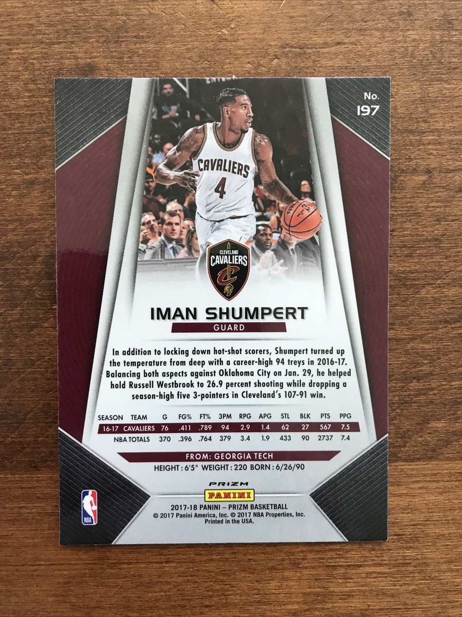 Iman Shumpert 2017-18 Prizm Fast Break Disco #197 Cleveland