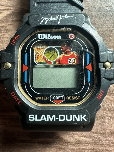 RELOJ PULSERA UNISEX -MICHAEL JORDAN-Wilson Slam Dunk Reloj Raro *No Probado * - Imagen 3 de 3