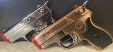 2 PACK Collectible Novelty Assorted Gun w/ Laser Beam Design Refillable Lighter