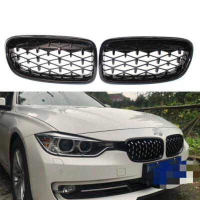 Pair Of Brand New Black Diamond Meteor Front Grill Fit Bmw 3 Series F30 F31 F35 Ebay