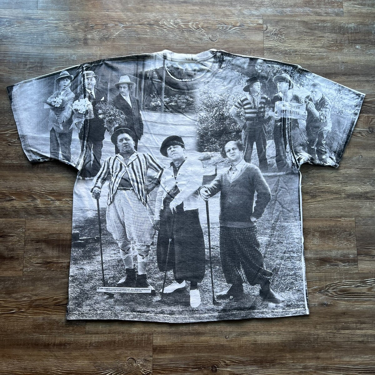 Vintage 1998 The Three Stooges AOP All Over Print T-Shirt Vintage 1998 The Three Stooges AOP All Over Print T-Shirt