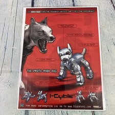 2001 i-Cybie Proto Robo Dog Tiger Vintage Print Ad/Poster Promo Art Magazine Pg