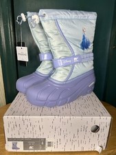DISNEY X SOREL FLURRY FROZEN ELSA BOOTS: BLUE/PURPLE: NWT: GIRL'S SIZE 6