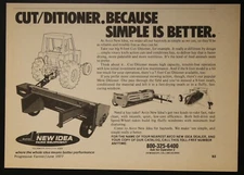 Avco New Idea Farm Hay Tools Cut/Ditioner Rake Vintage Print Ad 1977