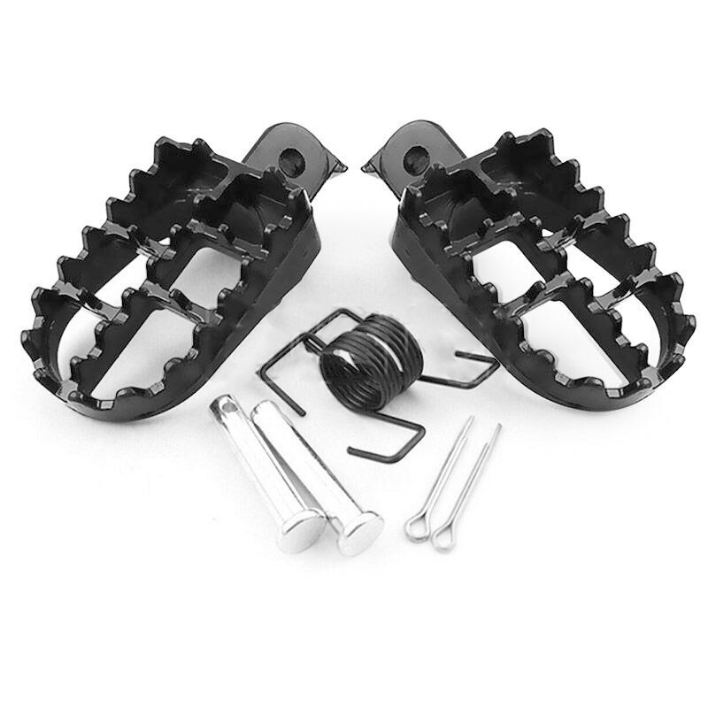 Pair Wide Fat Foot Pegs Footrest Footpegs Rear Pedal For Motorcycle