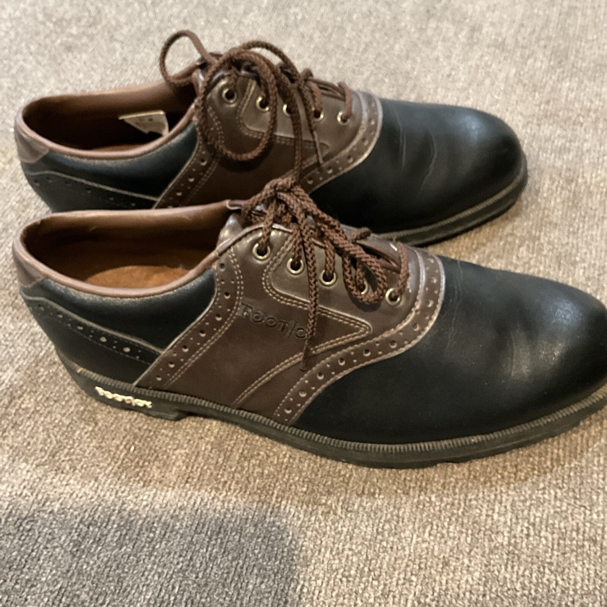 FootJoy Greenjoys Golf Shoes Style #45575 Brown-Black Men display picture 1