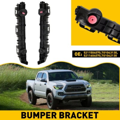 Bumper Bracket Fit For 2016-2021 Toyota Tacoma Set of 2 Front Left + Right Side