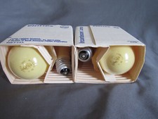 Vintage 2 pk of 2 Phillips Incandescent Yellow Bug A Way Light Bulb 60W 120v