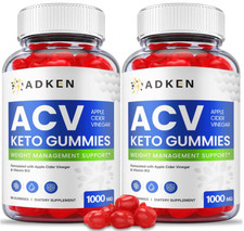  2 Pack Adken Keto Gummies - Adken Keto ACV Gummies For Weight Loss - 120 Gums