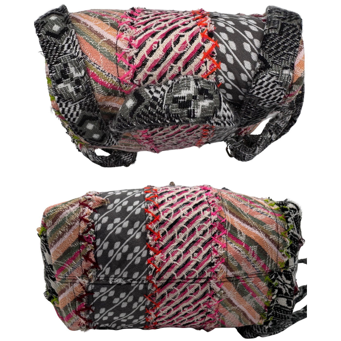 Demdaco Patchwork Backpack Adjustable Strap Boho … - image 3