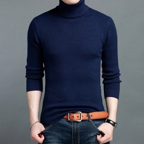 Men Turtle Neck Slim Fit Knitting 
