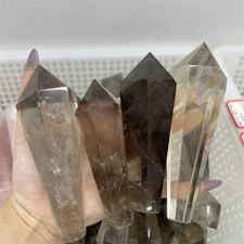 WHOLESALE PRICE!Lot 2.2LB Natural Smoky Quartz Scepter Crystal Wand About 6 PCS