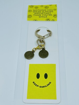 Schlüsselanhänger Smiley Gesicht mit 2. BFF Clip, lustiges Geschenk, BFF Geschenk, Partygeschenk 