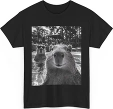 Cool Capybara Selfie T-Shirt, Funny Capybara Gifts T-shirt