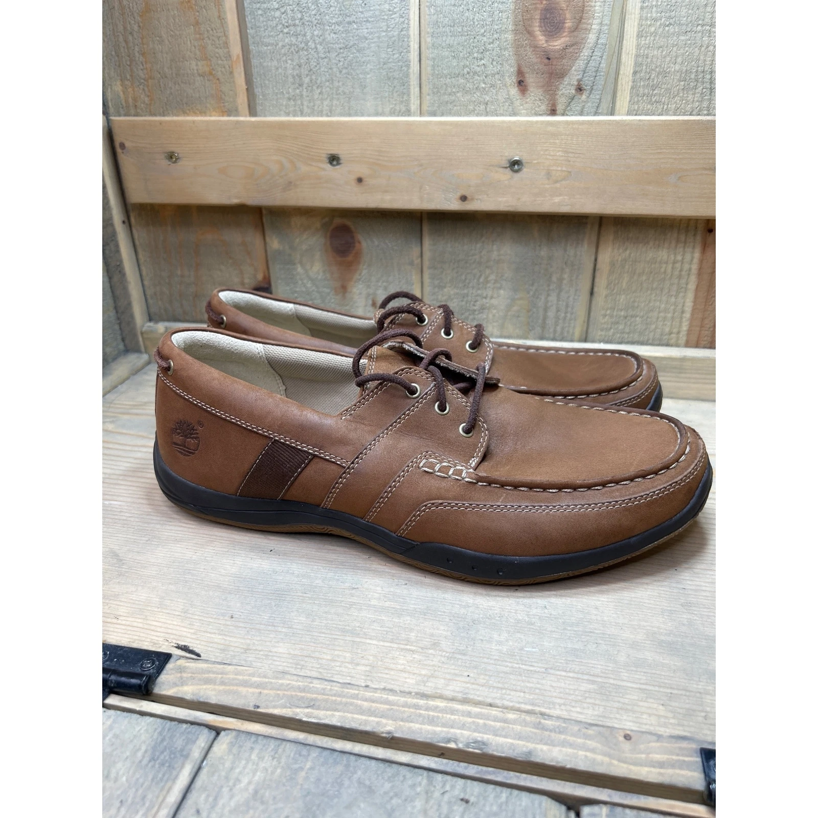 US10 TIMBERLAND SMART COMFORT SCARPE MOCASSINO OXFORD DA UOMO IN PELLE MARRONE 72565 6160