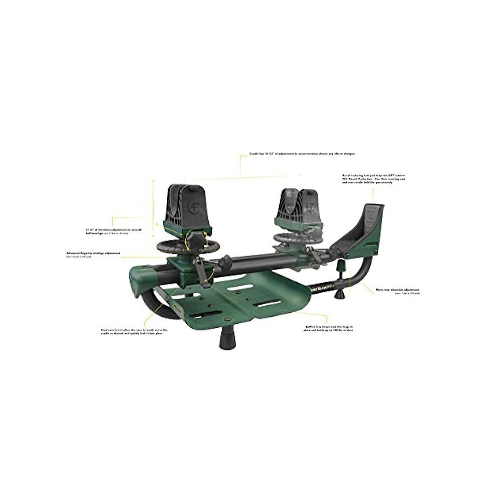 Caldwell 336677 Lead Sled DFT 2 Ambidextrous Shooting Rest - Green